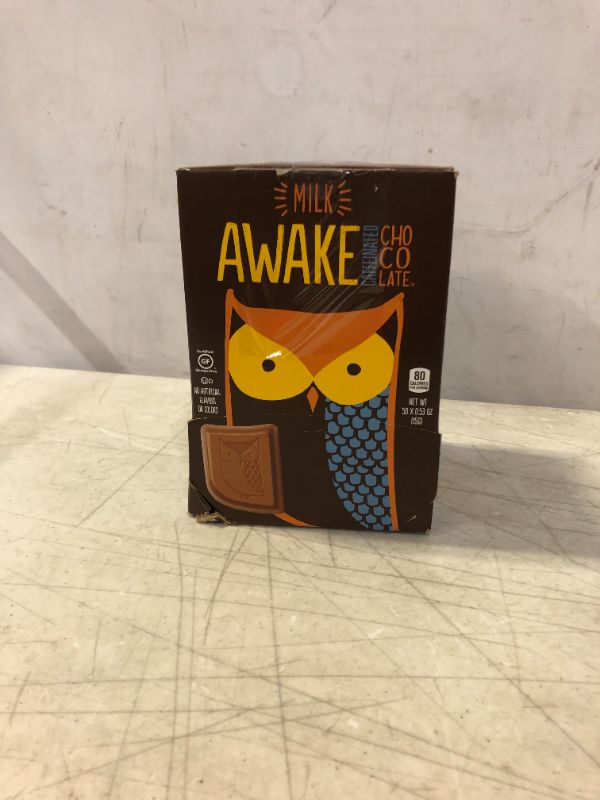 Photo 2 of Awake Caffeinated Chocolate Energy Bites, Milk Chocolate
50 Count (Pack of 1) (MINOR DAMAGES TO PACKAGING)