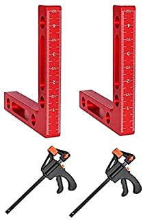 Photo 1 of 90 Degree Positioning Squares 4.7 x 4.7(12x12cm) Right Angle Clamps Woodworking Carpenter Tool Corner