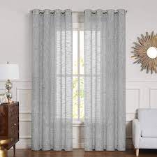 Photo 1 of CENTRAL PARK GRAY SGEER CURTAIN METALIC SPARKLING 54'' X 84'' X 2 GREY