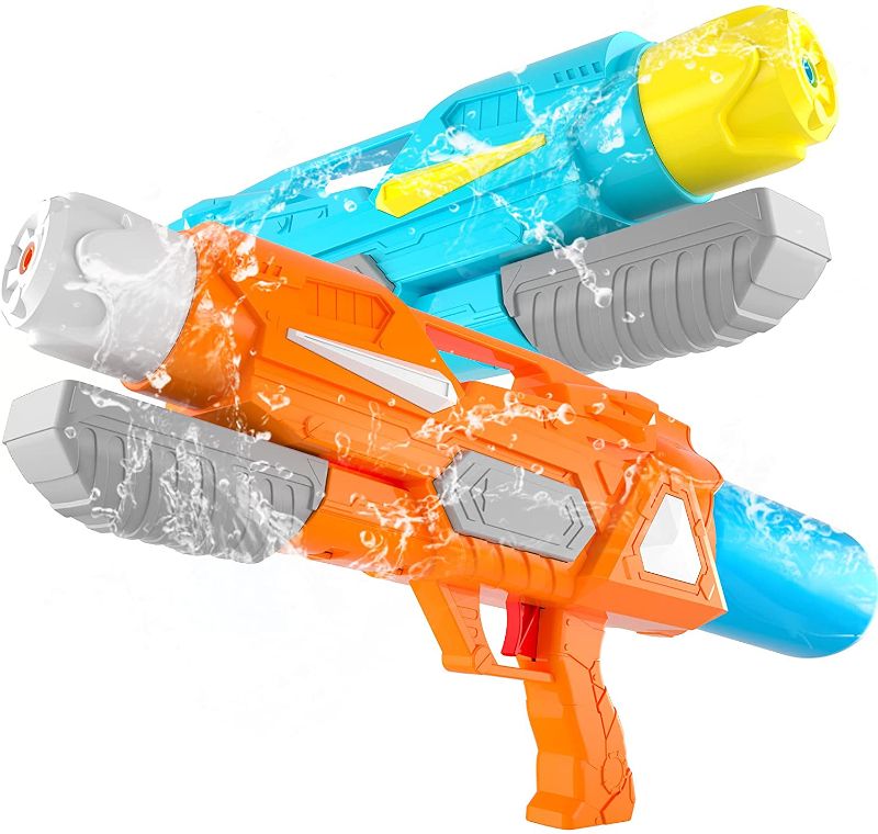 Photo 1 of SNAEN Water Guns for Kids,2 Pack 19.7''Big Water Cannons Super Squirt Guns Water Soaker Blaster 1100cc High Capacity Pistol Long Range Summer Swimming Pool Beach Sand Outdoor Water Fighting Play Toys

