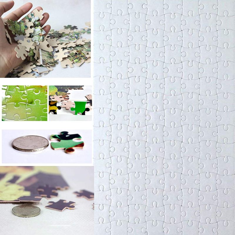 Photo 1 of 20 Sets Blank Sublimation A4 Jigsaw Puzzle with 120 Pieces DIY Heat Press Transfer Crafts A4 Thermal Transfer Puzzle Wholesale DIY Thermal Transfer Pearl Puzzle Blank Puzzle Thermal Transfer Supplies
