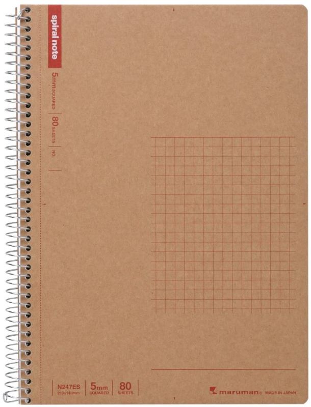 Photo 1 of Maruman A5 spiral notebook grid ruled 80 sheets N247ES 5 volume set
