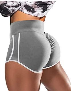 Photo 1 of Gafeng Women's Scrunch Butt Shorts Booty Lifting Ruched High Waist Workout Yoga Running Short Leggings size XL
