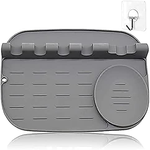 Photo 1 of Bokiithen Silicone Spoon Rest for kitchen counter, Heat-Resistant, BPA-Free Silicone Utensil Rest with Drip Pad for Multiple Utensils 4 in 1,Grill Spoon Holder for Spoons,Spatulas,Tongs,Ladles & More
