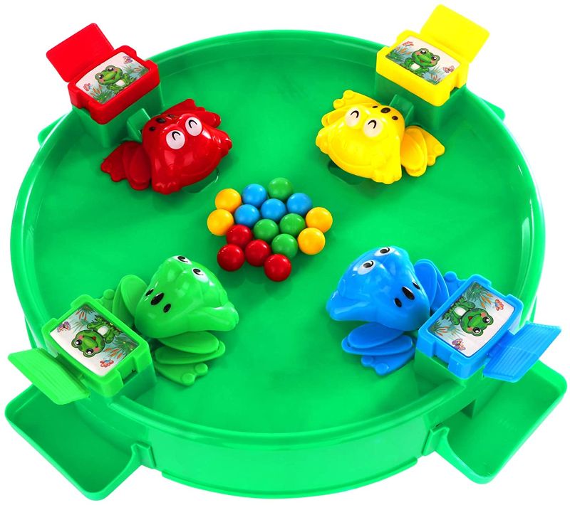 Photo 1 of DEJIMAX Hungry Frog Scramble Board Game for Peas Toy Crazy Frog Grab Eat Beans Children Toys Interactive Game Table Electric Toys Kids Gifts Puzzle Parent-Child Game Toys
