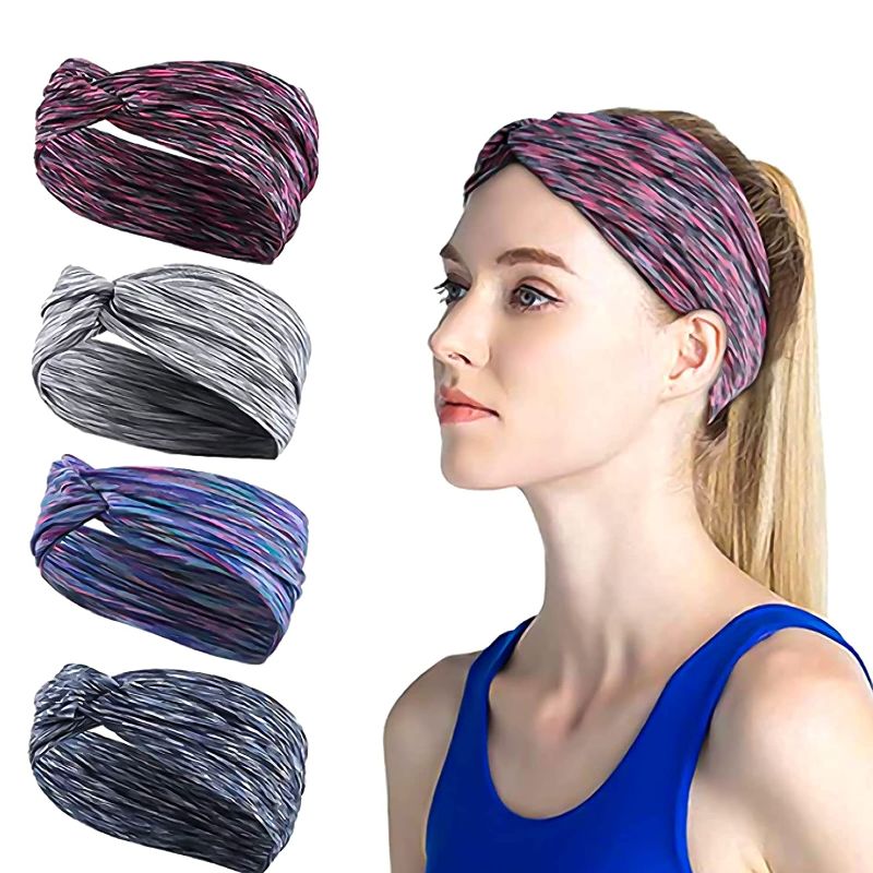 Photo 1 of 4PCS Headband for Women, Yoga headbands for women,Sports Running Headband,Workout headbands for women,Hairband for women, Sweatbands,Hairband for women
