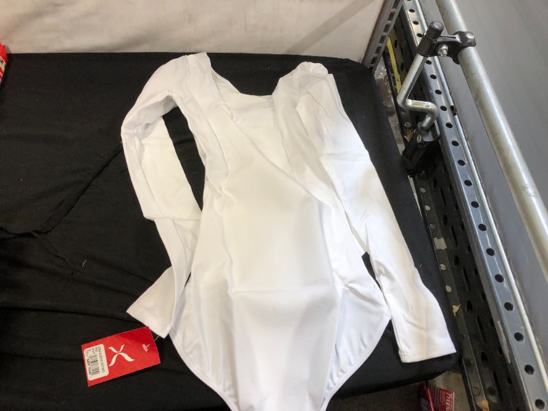 Photo 1 of Capezio Women's Long Sleeve Leotard,White,Small
