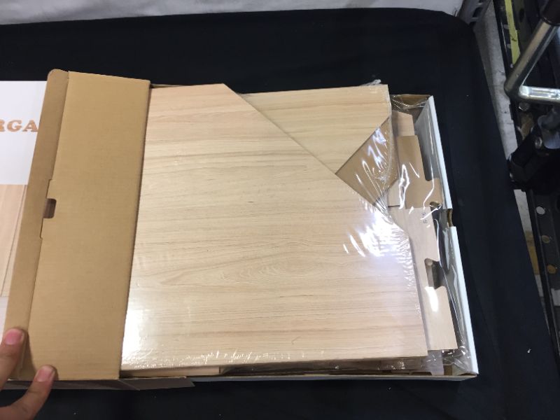 Photo 1 of Desk Organizer Set with 6 Magazine File Holder Organizer 4 Drawers & 16 Compartments - Huge Capacity Pen organizer for Home, School, Office Supplies, FSC Certified Cardboard, DIY Project, Wood Color