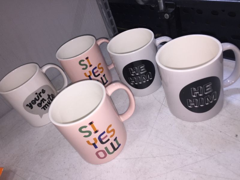 Photo 1 of 5 PACK ASSORTED COFFEE MUGS