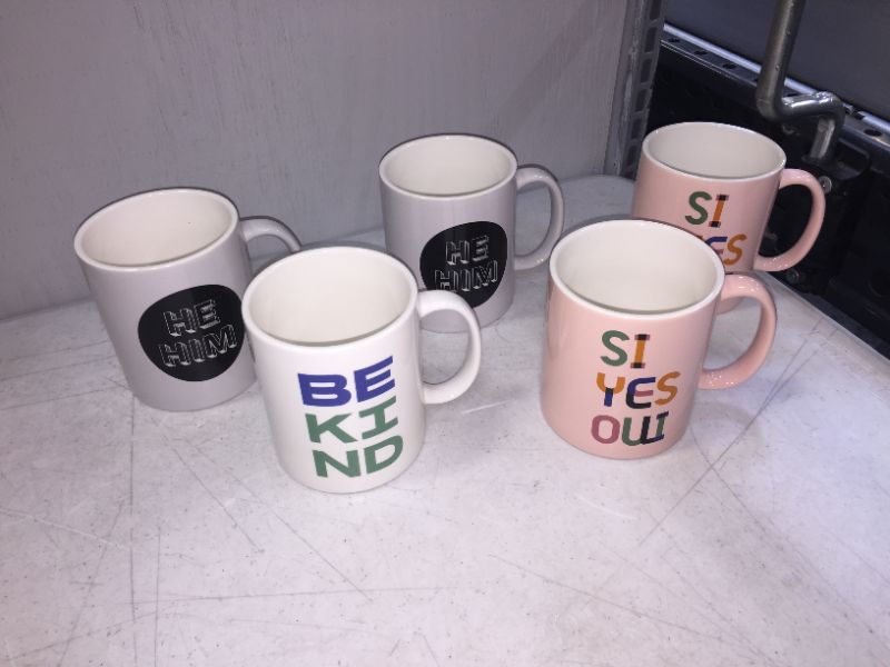 Photo 1 of 5 PACK ASSORTED MUGS