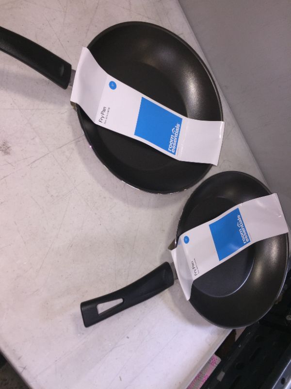 Photo 1 of 2 PACK 11" Aluminum Nonstick Fry Pan Light Gray AND PINK - Room Essentials