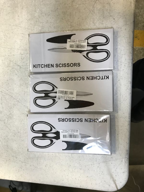 Photo 1 of 3 pairs of kitchen scissors 