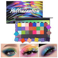 Photo 1 of UCANBE 32 Colors Magnetic DIY Eyeshadow Palette Removable Pigmented Rainbow Shimmer Matte Neon Glitter Eye Shadow Makeup Pallet - Hallucination
