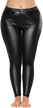 Photo 1 of womens leather stretch pants color black size extra large 