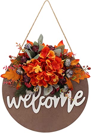 Photo 1 of Fall Wreath for Front Door Hydrangea Wreath,Fall Wreath,Farmhouse Door Wreaths,Grapevine Wreath,Fall Wreaths for Front Door,Everyday Wreath- 12 inch 
