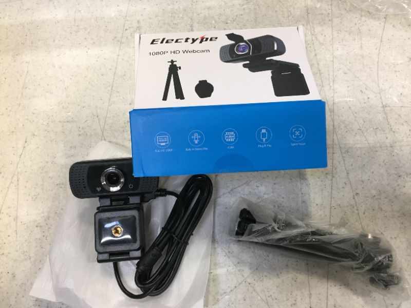 Photo 1 of Webcam with Microphone, 1080P Full HD Webcam Streaming Computer Web Camera for Video Calling Conferencing Recording, USB Webcams for PC Laptop Desktop

