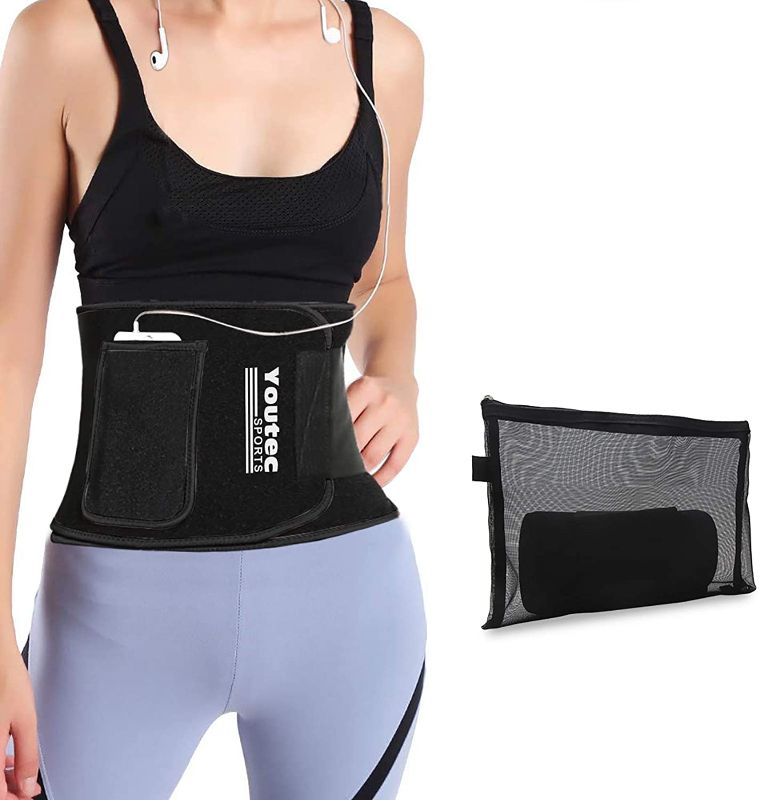 Photo 1 of Youtec Waist Trimmer, Sweat Waist Trainer Belt Workout Sport Band with Phone Bag
