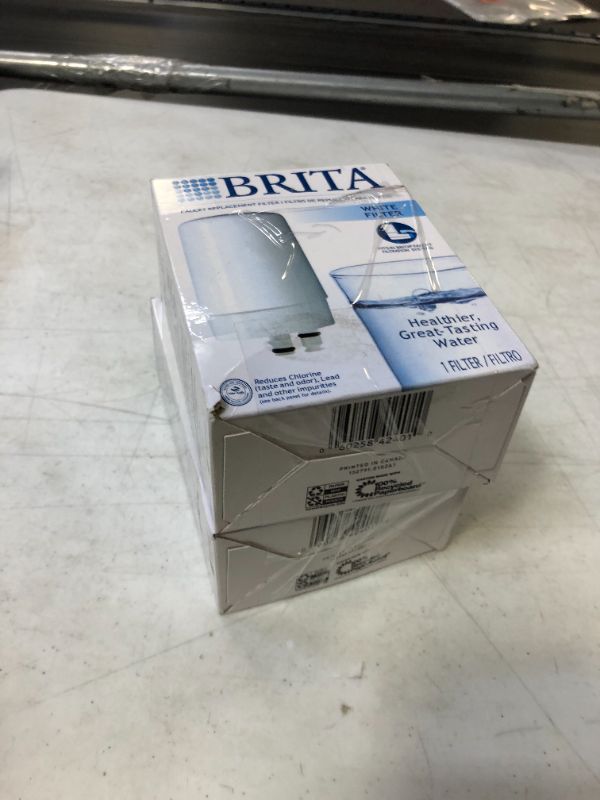 Photo 2 of 2PACK
Brita Tap Water Filter, Water Filtration System Replacement Filters For Faucets, Reduces Lead, BPA Free – White, 1 Count PER BOX
