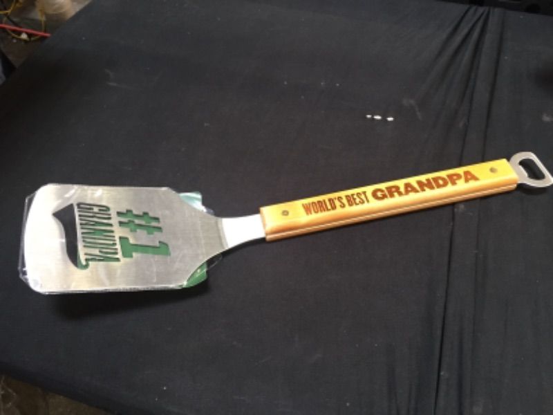 Photo 2 of #1 Grandpa BBQ spatula, Stainless Steel Grilling Father’s Day