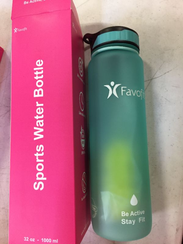 Photo 3 of 32oz Sports Water Bottle with Motivational Time Marker to Drink, Reusable BPA Free Tritan with Filter for Gym and Outdoor