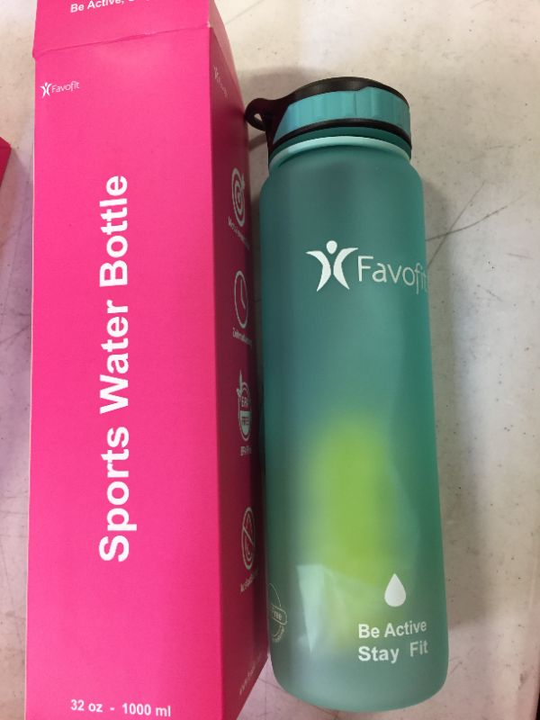 Photo 4 of 32oz Sports Water Bottle with Motivational Time Marker to Drink, Reusable BPA Free Tritan with Filter for Gym and Outdoor2 PACK