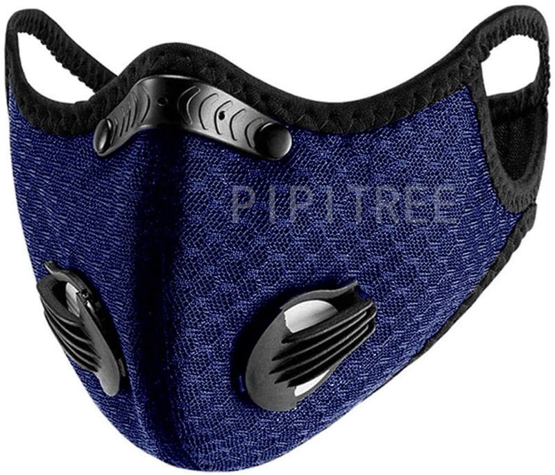 Photo 1 of PIPITREE Dust Masks Sport Outdoor Face Masks with Exhalation Valves Adjustable Masks Activated Carbon Filter Masks Men Cycling Motorcycle 12 PACK 
