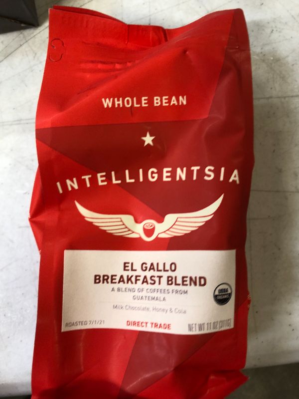 Photo 1 of Intelligentsia, El Gallo Organic Breakfast Blend - Whole Bean Coffee - 11 Ounce Bag, USDA Organic, Direct Trade
