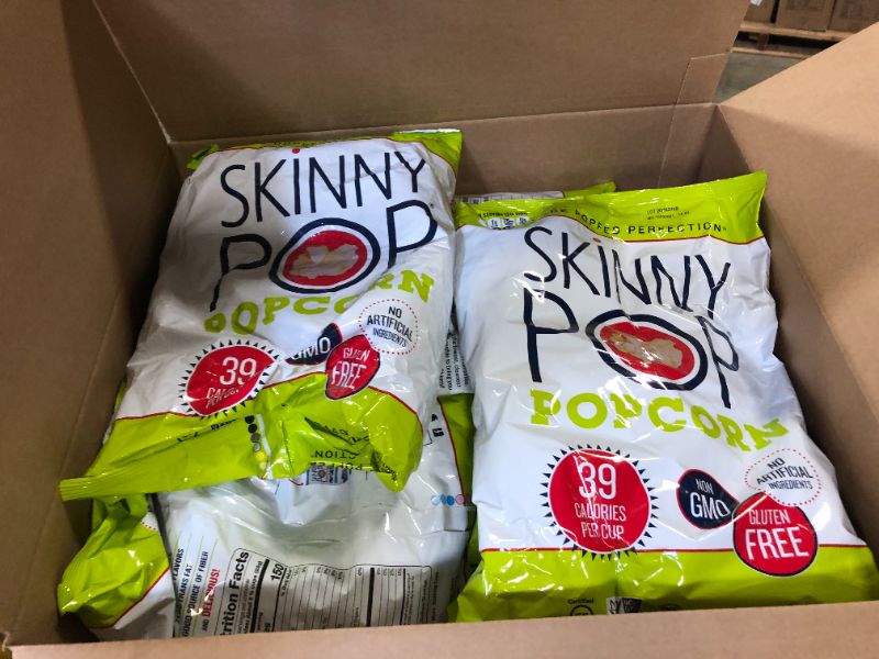 Photo 2 of 11x SkinnyPop Orignal Popcorn, 4.4oz Grocery Size Bags, Skinny Pop, Healthy Popcorn Snacks, Gluten Free
