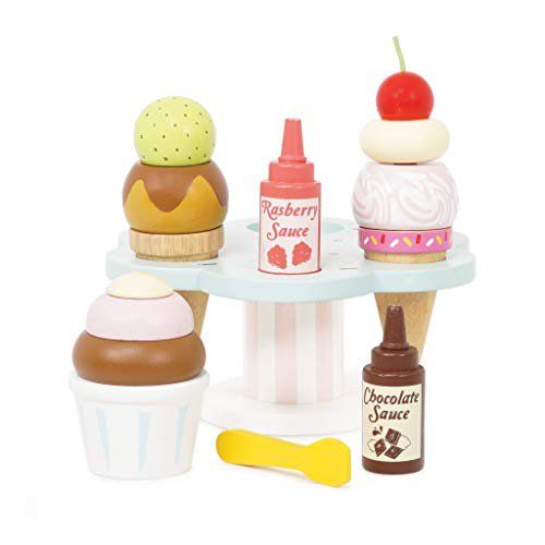 Photo 1 of Le Toy Van - Educational Wooden Toy Honeybake Colourful Wooden Carlo's Gelato Pretend Ice Cream Toy | 12 Pieces - Great Role Play Gifts For A Boy Or Girl - 2+ Years
