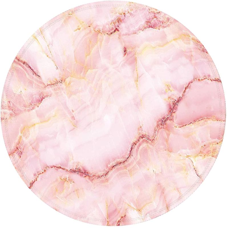 Photo 1 of 2x HEVITDA Mouse Pad Pink Marble Pattern Premium-Textured Mouse Pad Gaming Mouse Pad Non-Slip Rubber Base Mousepad with Delicate Stitched Edge for Laptop, Computer & PC
