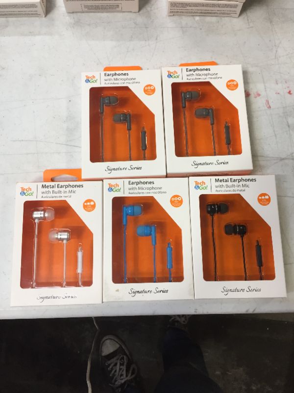 Photo 1 of Earphones with Microphone 5 pack