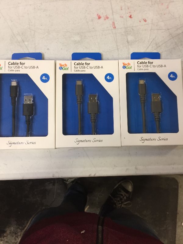 Photo 1 of USB-C to USB-A 4 ft. 3 pack