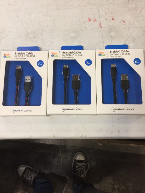 Photo 1 of USB-C to USB-A 6 ft. 3 pack