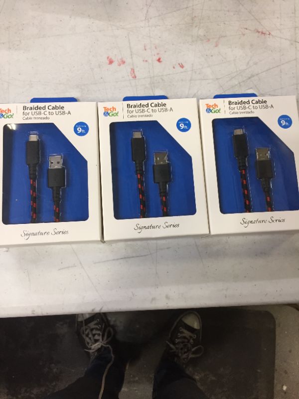 Photo 1 of USB-C to USB-A 9 ft. 3 pack