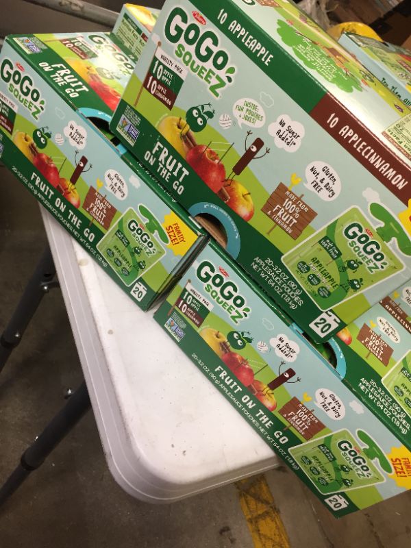 Photo 2 of 3 pack --GoGo squeeZ Applesauce, Variety Apple/Cinnamon - 3.2oz/20ct EXP. 11/30/21