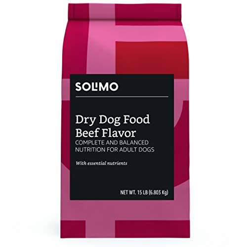 Photo 1 of 1 BAG Amazon Brand - Solimo Basic Dry Dog Food, Beef Flavor, 15 lb bag (Trial Size)
