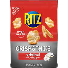Photo 1 of --PACK OF 12 --Ritz Crisp & Thins Sea Salt Potato And Wheat Chips - 7.1oz  EXP. JULY 6 2021