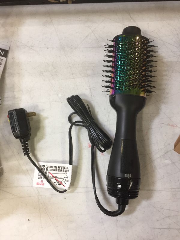 Photo 1 of REVLON One-Step Hair Dryer and Volumizer Hot Air Brush, Rainbow Gold Edition, 1 Count