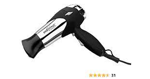 Photo 1 of ProVersa JHD66 Turbo Hair Dryer with 3-Speed and Heat Settings, 1875-Watts, Black and Chrome Finish
