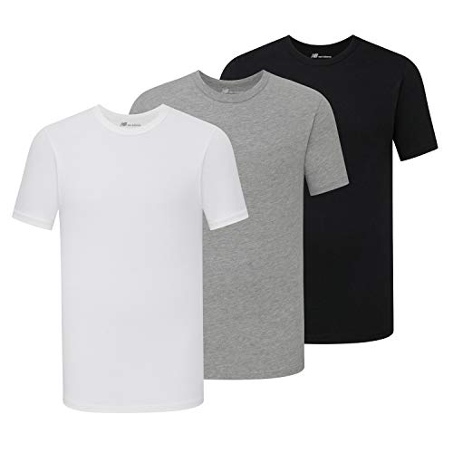 Photo 1 of Men's Performance Cotton Crew Neck Tee Big & Tall-3Pack, 4X-Large, Black/White/Grey
