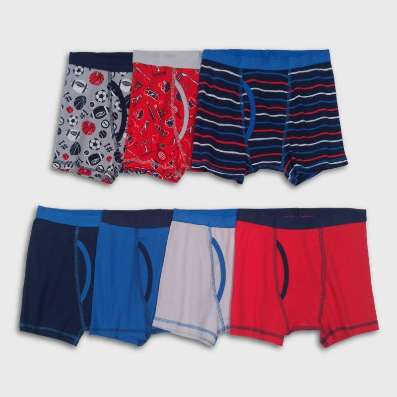 Photo 1 of Boys' 7pk Sports Boxer Briefs - Cat & Jack™ Blue-Size M
