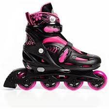 Photo 1 of high bounce adjustable large pink roller skates size 6-9 box is damaged 