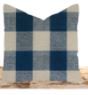 Photo 1 of AG03-Navy blue white plaid pillow covers 17 x17