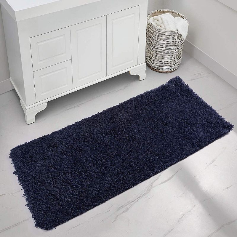 Photo 1 of Area Rug|COSY HOMEER Super Soft Indoor Bathroom Runner-27x45 Inch(Navy Blue)