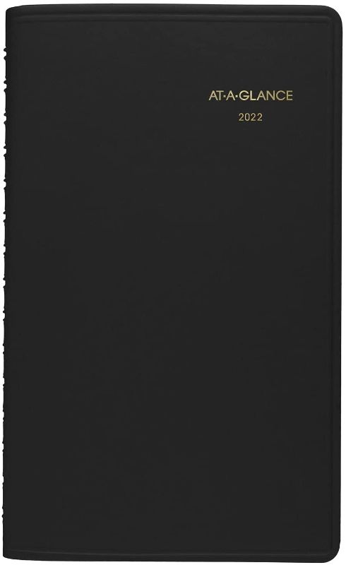 Photo 1 of 2022 Weekly Appointment Book & Planner by AT-A-GLANCE, 5" x 8", Small, 12 Months, Black