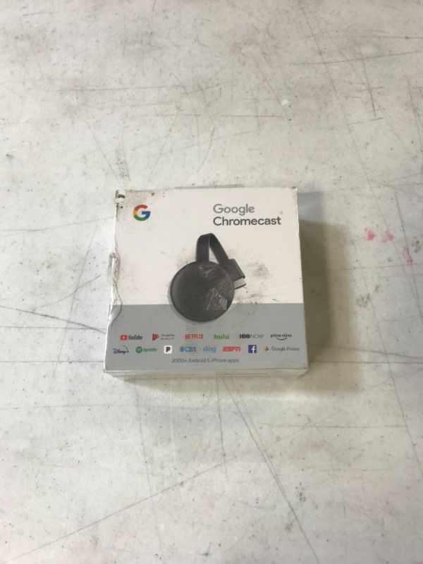 Photo 3 of Google Chromecast - Streaming Device with HDMI Cable - Stream Shows, Music, Photos, and Sports from Your Phone to Your TV
