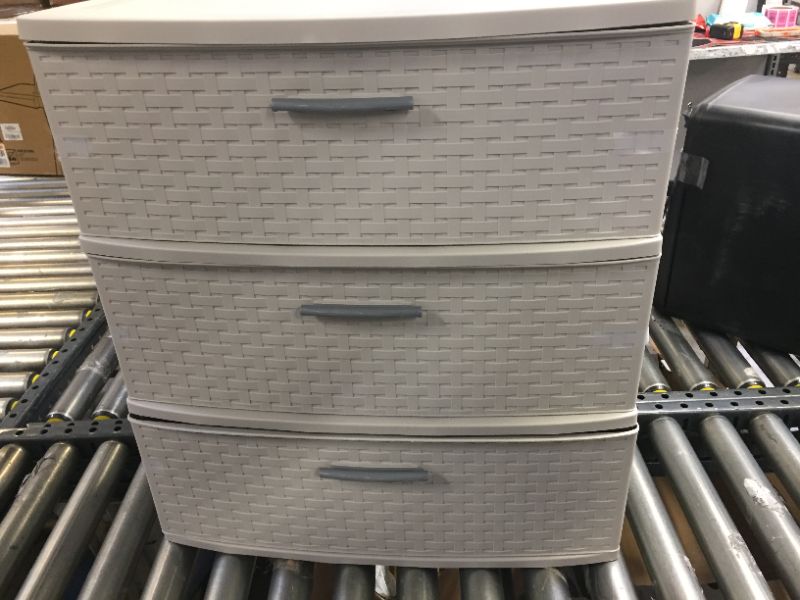 Photo 2 of 3 Drawer Wide Tower Utility Storage Weave - Room Essentials™
