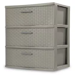 Photo 1 of 3 Drawer Wide Tower Utility Storage Weave - Room Essentials™
