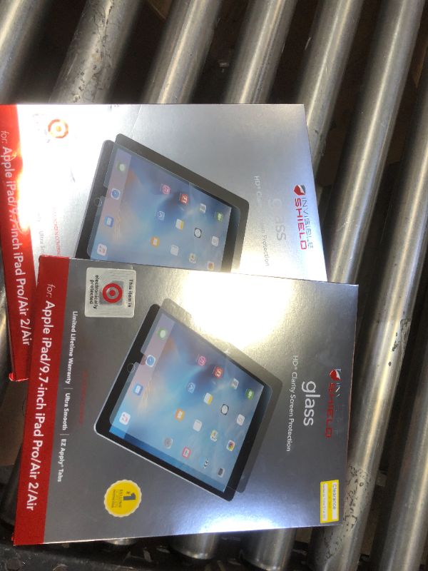 Photo 2 of 2 PACK, ZAGG iPad Air/Air 2 InvisibleShield - Glass
