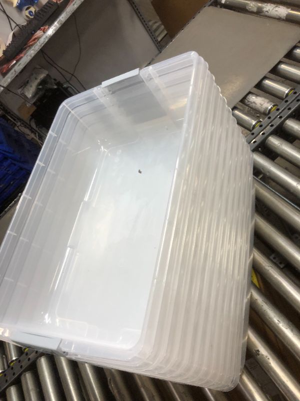 Photo 3 of 10 PACK Hefty 40qt Clear Plastic Storage Bin  NO LIDS, 
